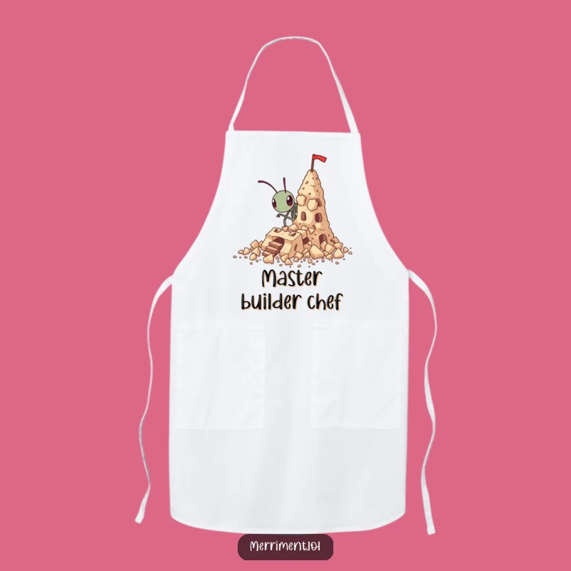 Funny Determined Ant Crumbs Fortress Apron - Cook with Grit and a Sense of Humor