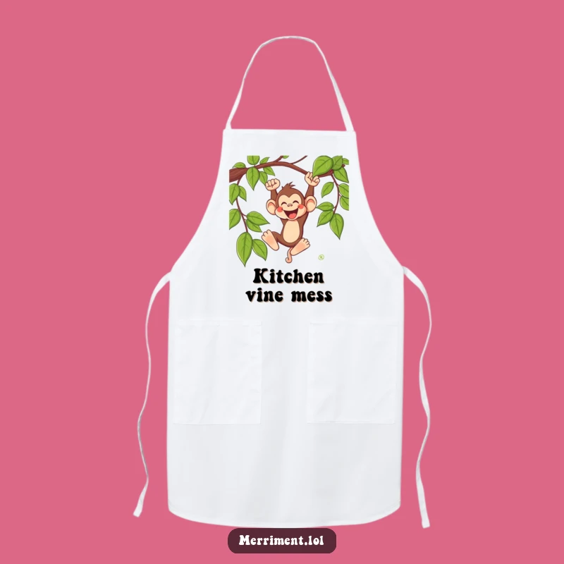 Funny Monkey Apron: Wild Vine Swing Fun - Perfect Jungle Gift