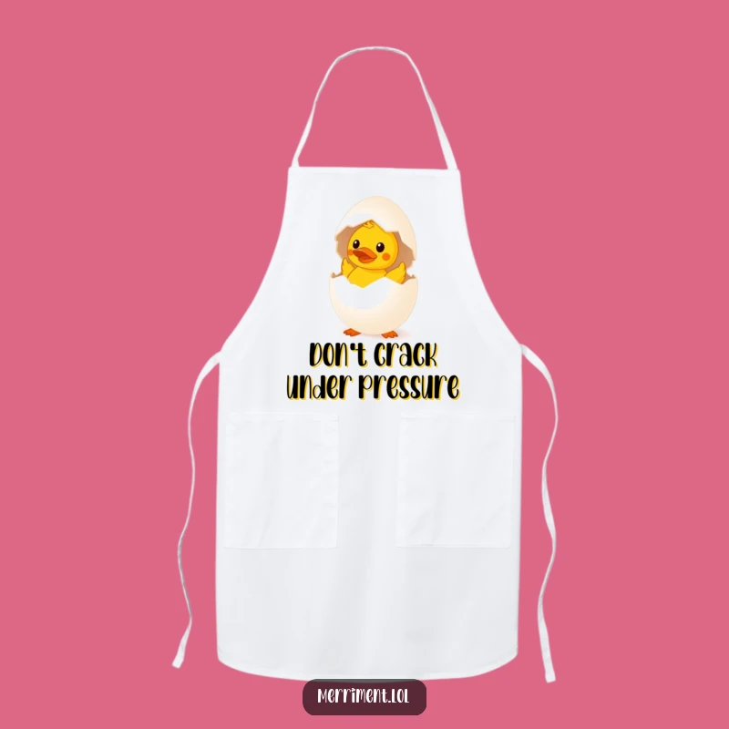 Funny Surprised Egg Rubber Duck Apron - Cook with Comedy and Kitchen Surprises