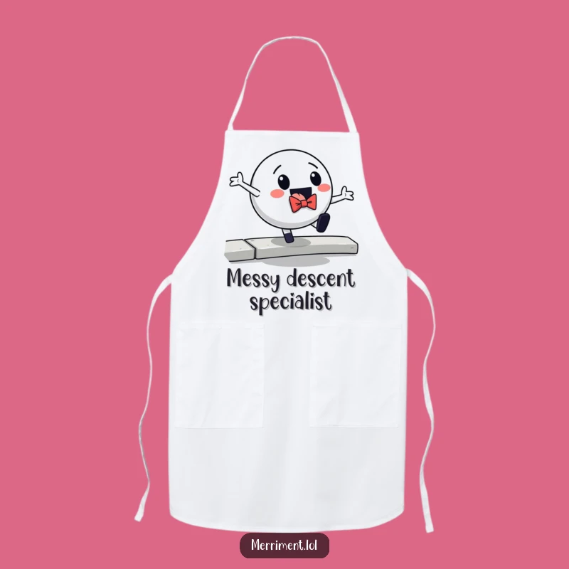 Funny Bouncing Ball Bowtie Curb Fall Apron: Kitchen Comedy Champion