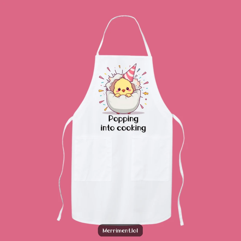 Funny Chick Party Popper Apron: Festive Fun for the Kitchen