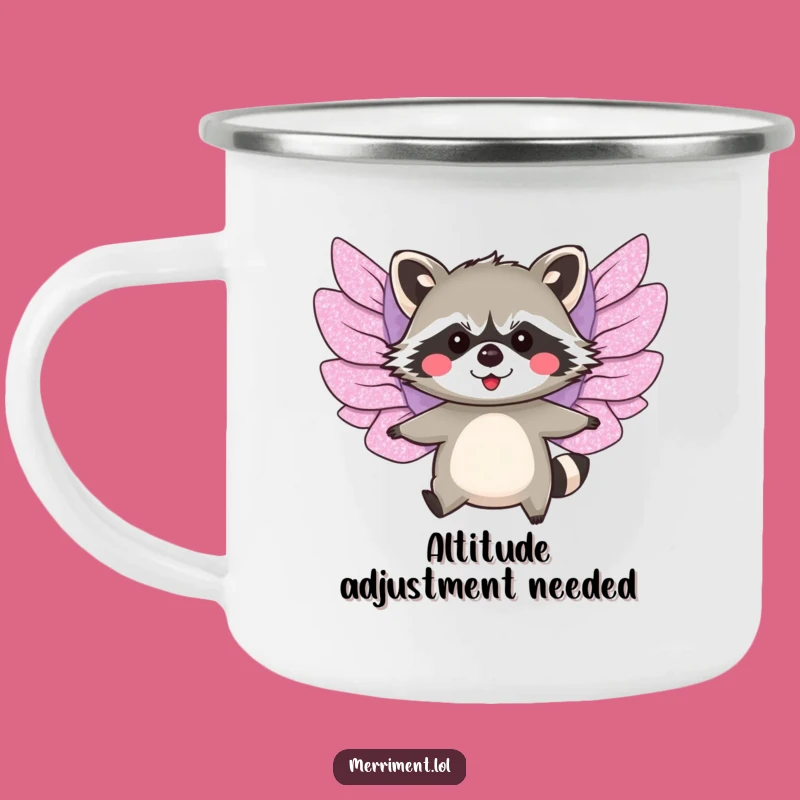 Funny Raccoon Wings Camping Mug: Adventure Fuel for Dreamers