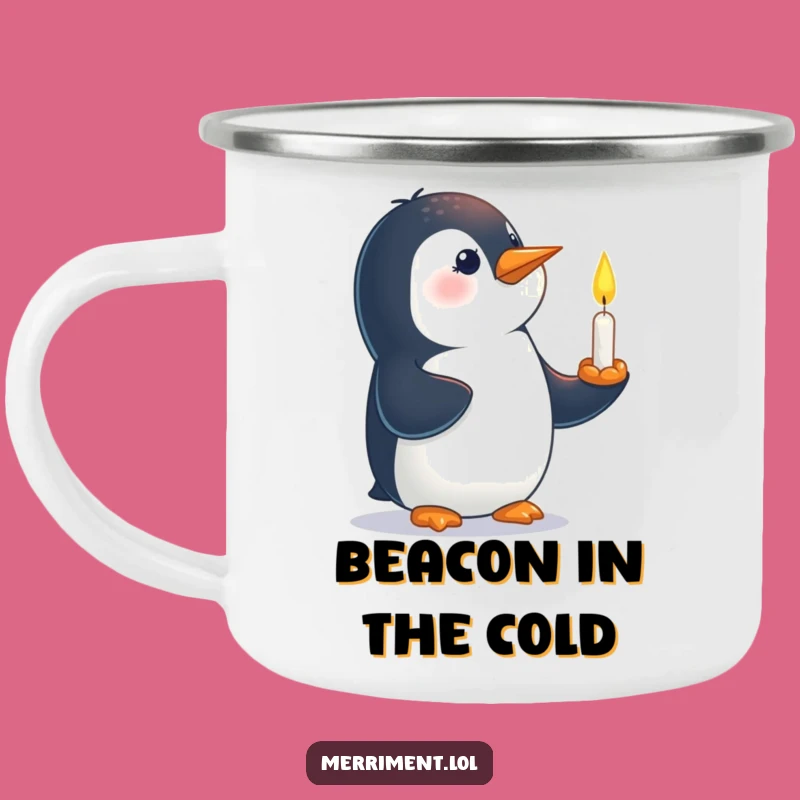 Funny Penguin Candle Camping Mug: Light Up Your Adventures