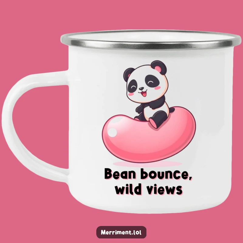 Funny Panda Jelly Bean Camping Mug: Adventure Fuel!
