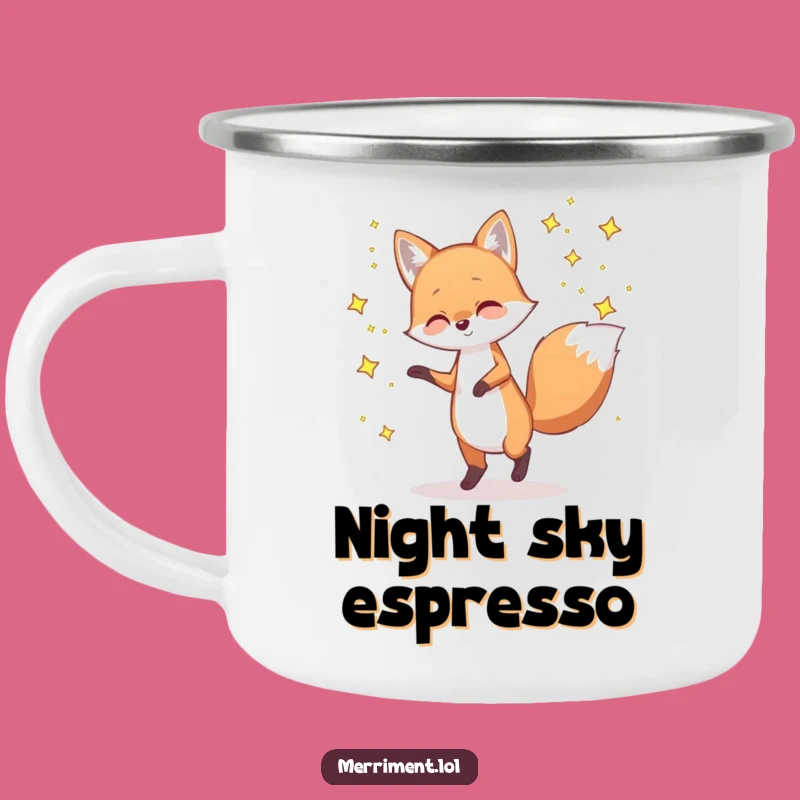 Funny Fox Star Camping Mug: Cosmic Adventures Funny Gift
