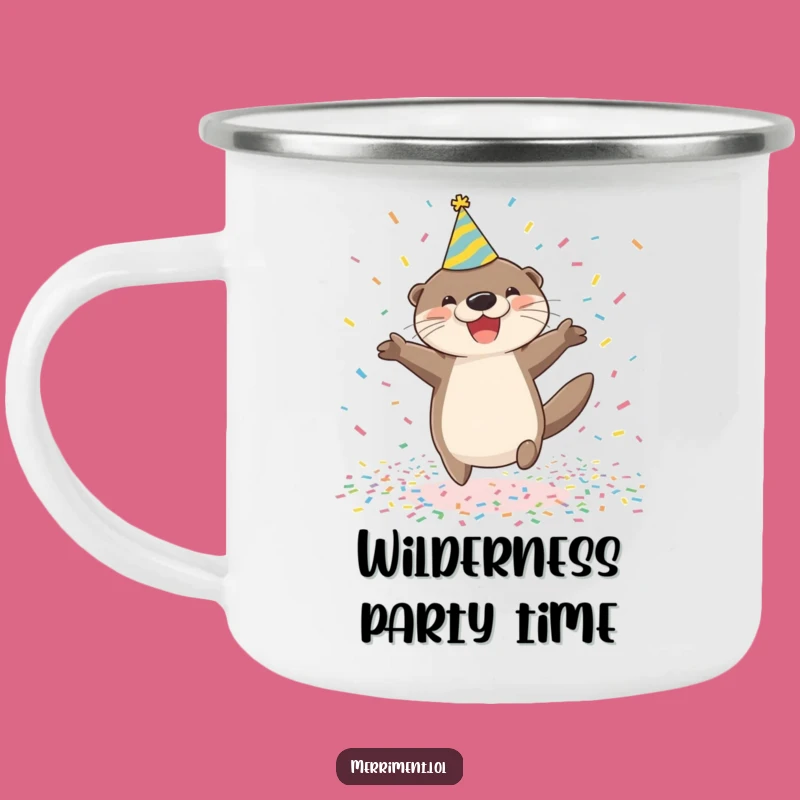 Funny Otter Party Camping Mug: Celebrate Outdoors in Style