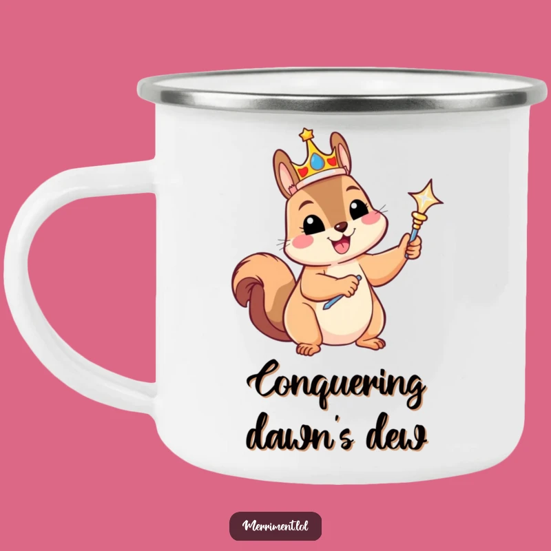 Funny Royal Squirrel Camping Mug: Adventure Like a King Funny Gift