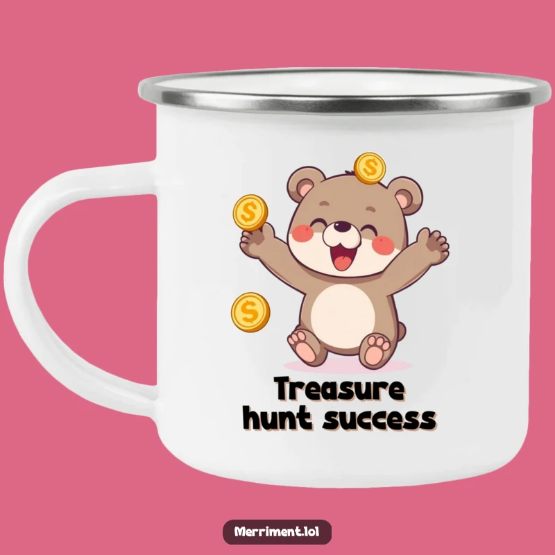 Funny Bear Cub Juggling Camping Mug - Delighted Outdoor Treasure