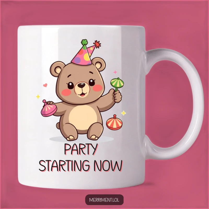 Funny Happy Bear Juggling Mug - Hilarious Party Gift for Fun Lovers