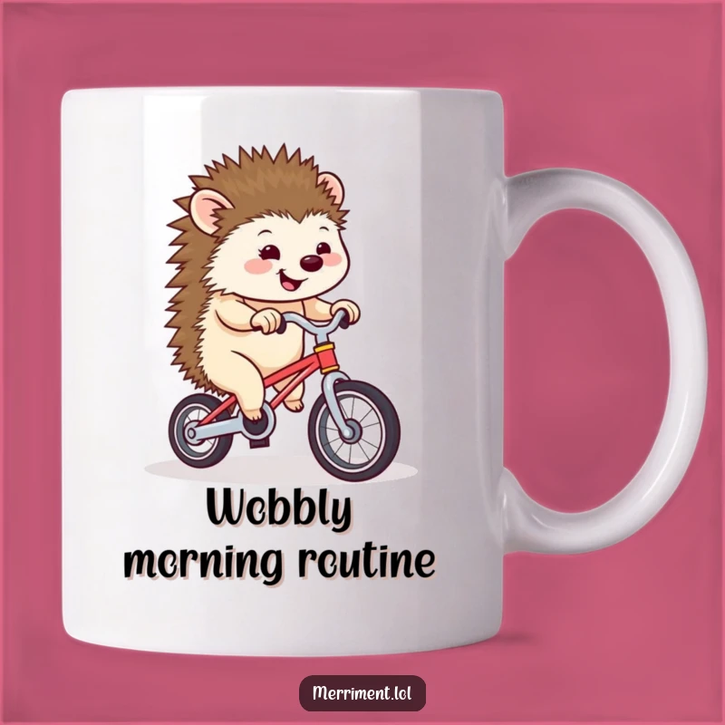 Funny Hedgehog Unicycle Mug: A Hilarious Gift for Cyclists and Prickly Personalities
