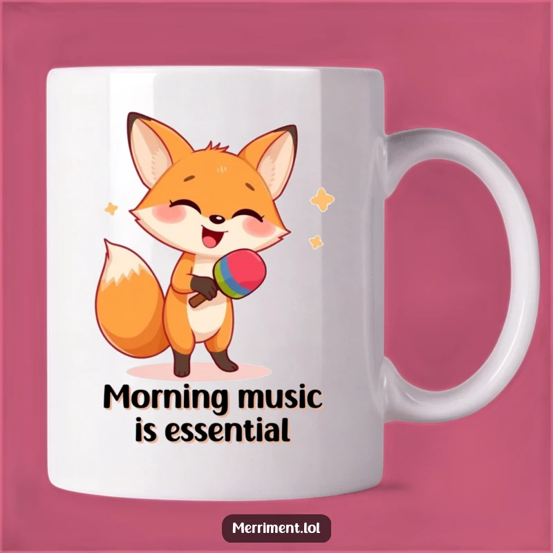 Funny Giggling Fox Dancing Maracas Mug - Hilarious Gift for Animal Lovers