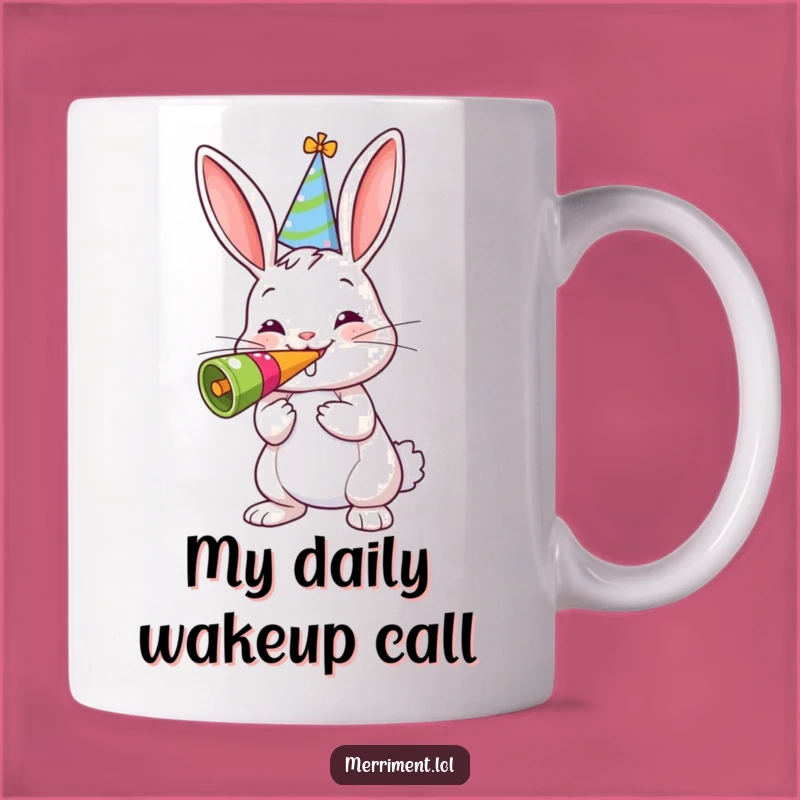 Funny Bunny Party Animal Mug - Cheerful Noisemaker Gift for Bunny Lovers