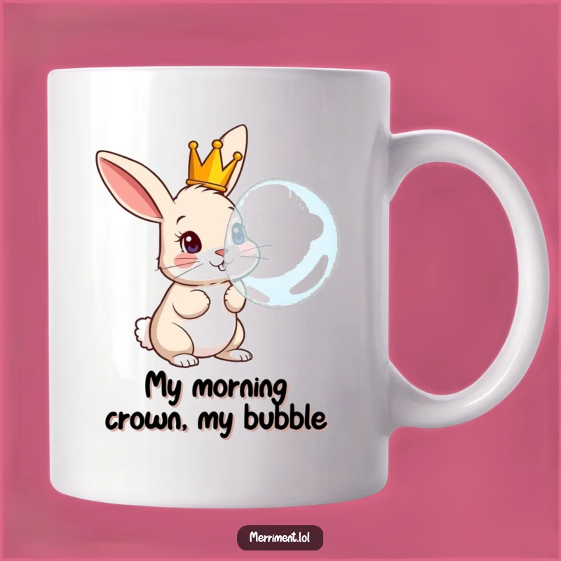 Funny Rabbit Crown Bubble Mug: A Whimsical Gift for Bunny Lovers!