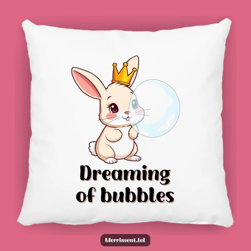 Funny Rabbit Crown Bubble Pillow: Cozy Comfort with a Giggle!