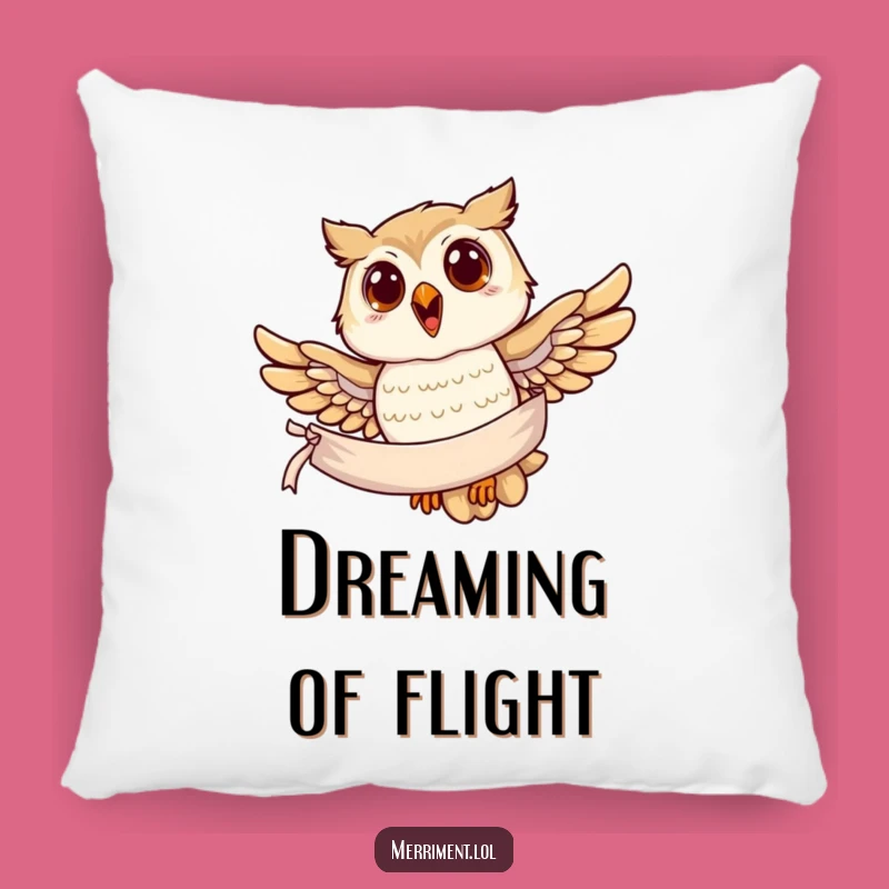 Funny Owl Banner Pillow: Soft Comfort, Wise Design, Perfect Funny Gift