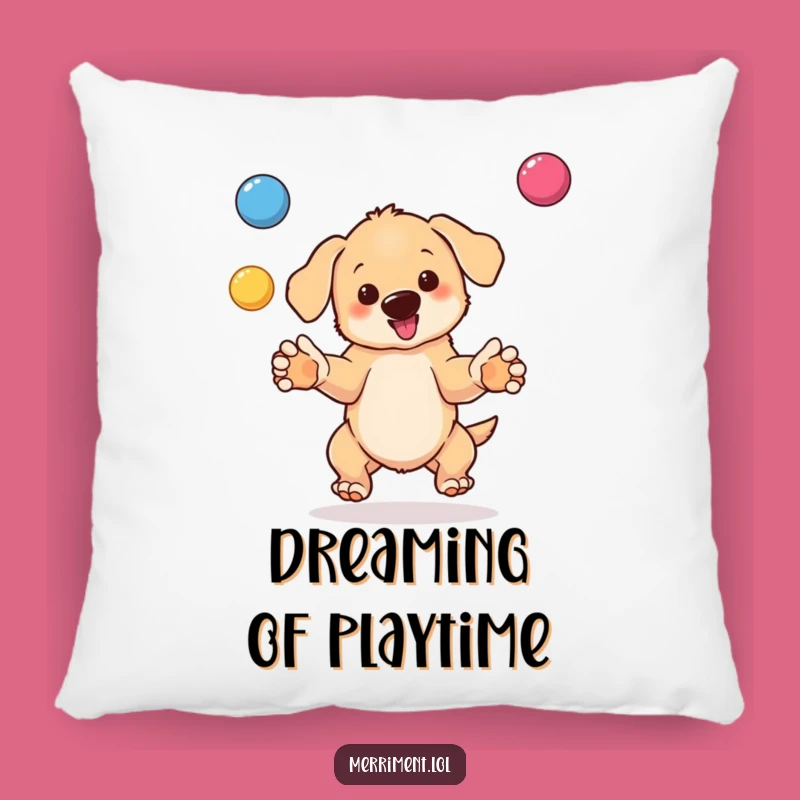 Funny Puppy Juggling Pillow: Cozy Comfort with Canine Comedy - Great Gift!
