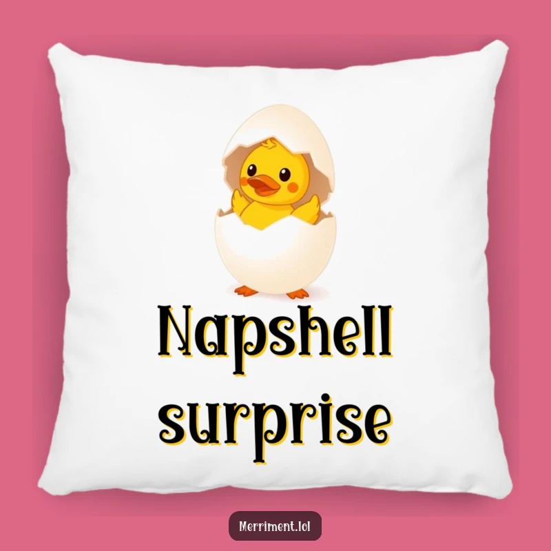 Funny Surprised Egg Rubber Duck Pillow - Cozy Comfort with Hilarious Hatching Action