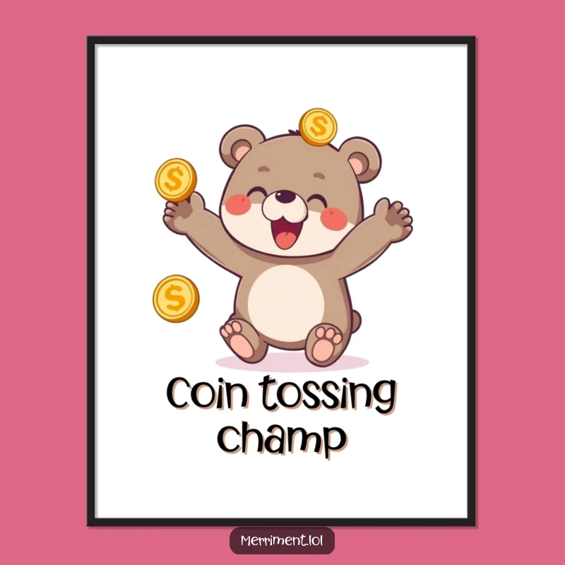 Funny Bear Cub Juggling Digital Art - Delighted Fortune Decor