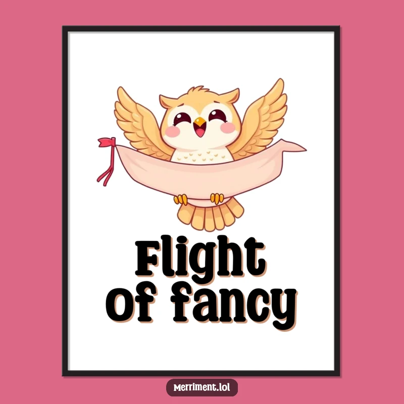 Funny Owl Art Print - Bring Joyful Humor to Your Digital Space!