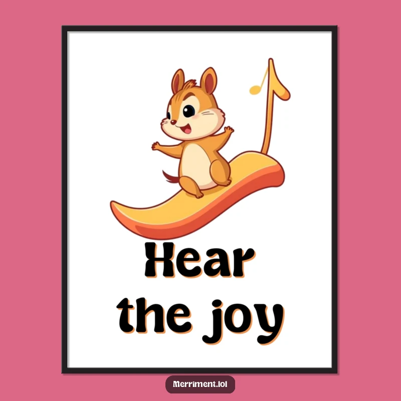 Funny Chipmunk Music Art Print: Decorate with Joyful Melodies