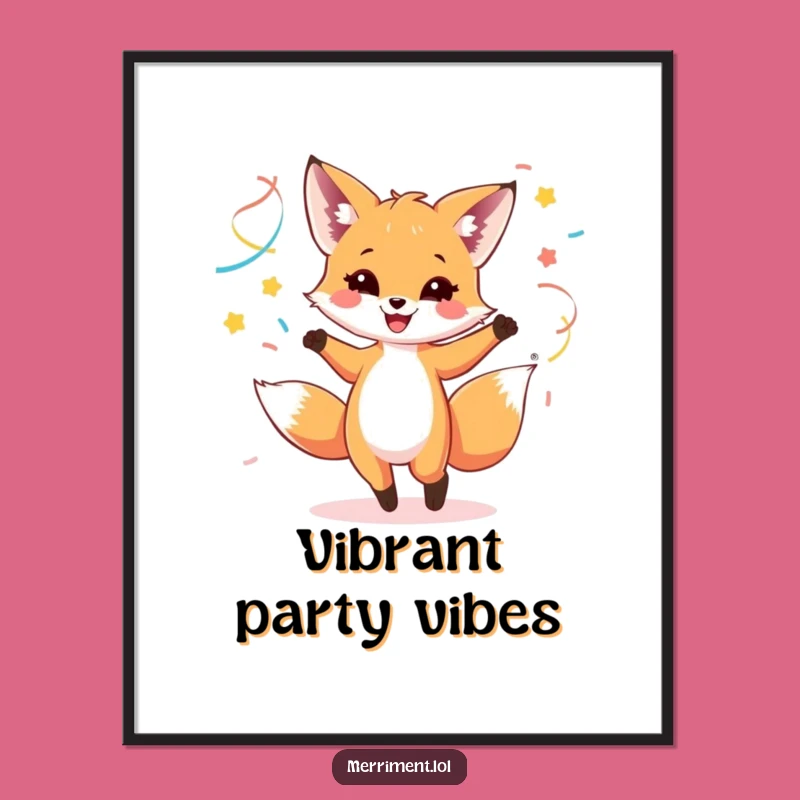 Funny Fox Cub Digital Art - Instant Dance Party Decor!