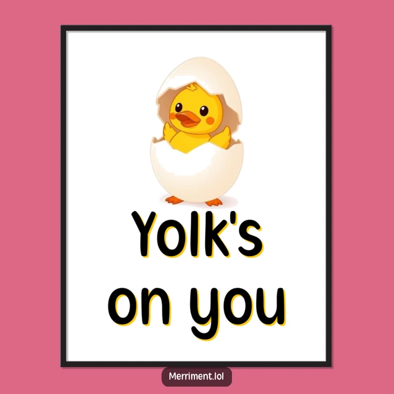 Funny Surprised Egg Rubber Duck Digital Art - Instant Whimsy for Your Walls