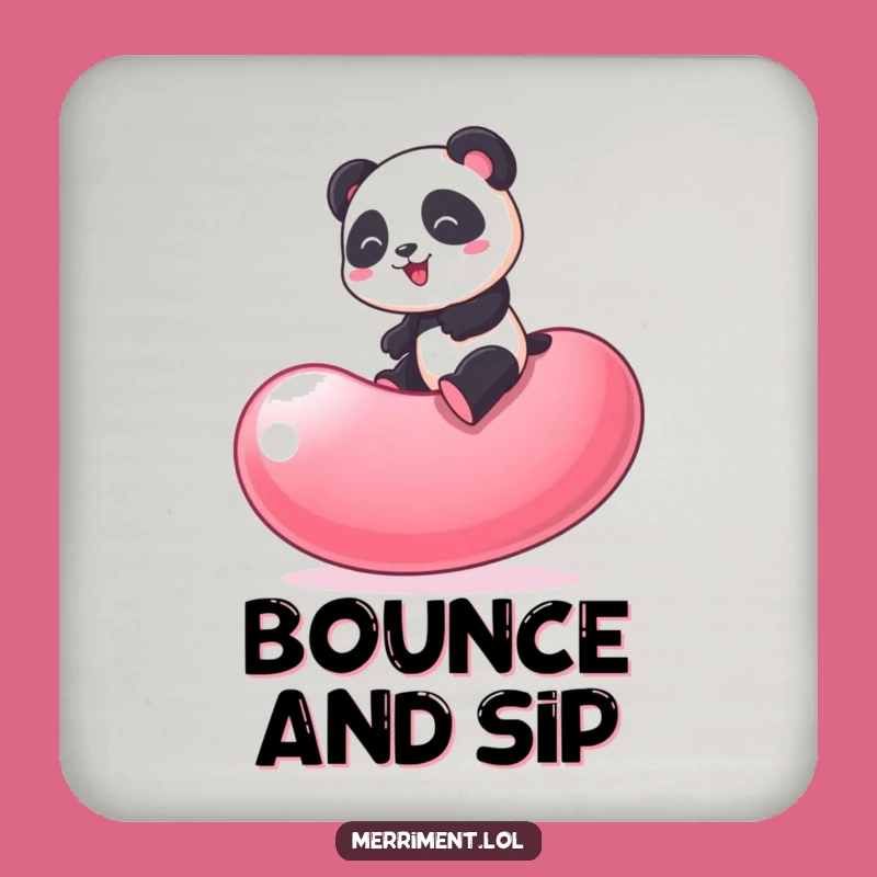 Funny Panda Jelly Bean Coaster: Protect Surfaces with Fun!