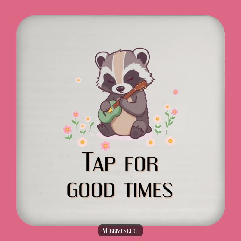 Funny Badger Bloom Coasters: Protect Surfaces with Floral Magic