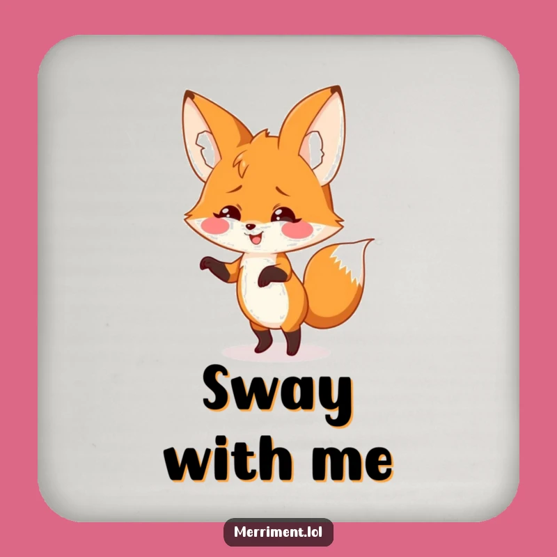 Funny Fox Dance Coaster: Protect Surfaces with Groovy Style