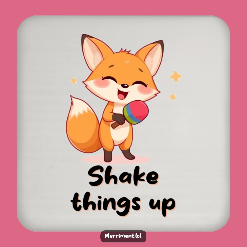 Funny Fox Dancing Coaster Set - Hilarious Giggle-Inducing Gift Decor