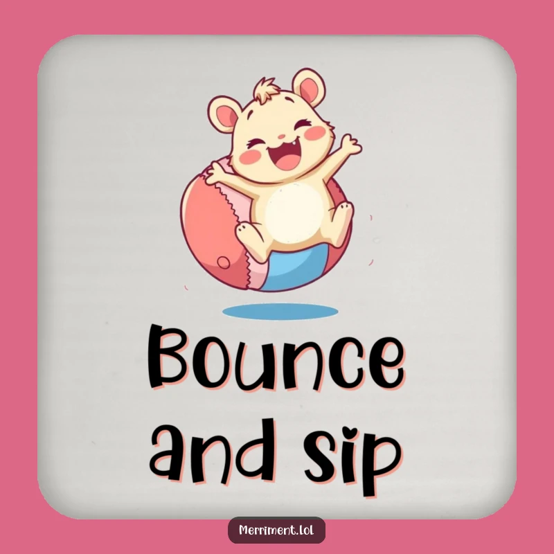 Funny Merry Critter Drink Coaster: Ball Protection, Perfect Funny Gift