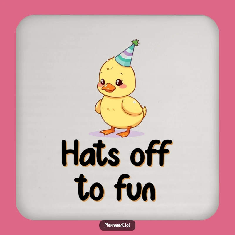 Funny Wobbly Duckling Coaster: Protect Surfaces with Hilarious Charm