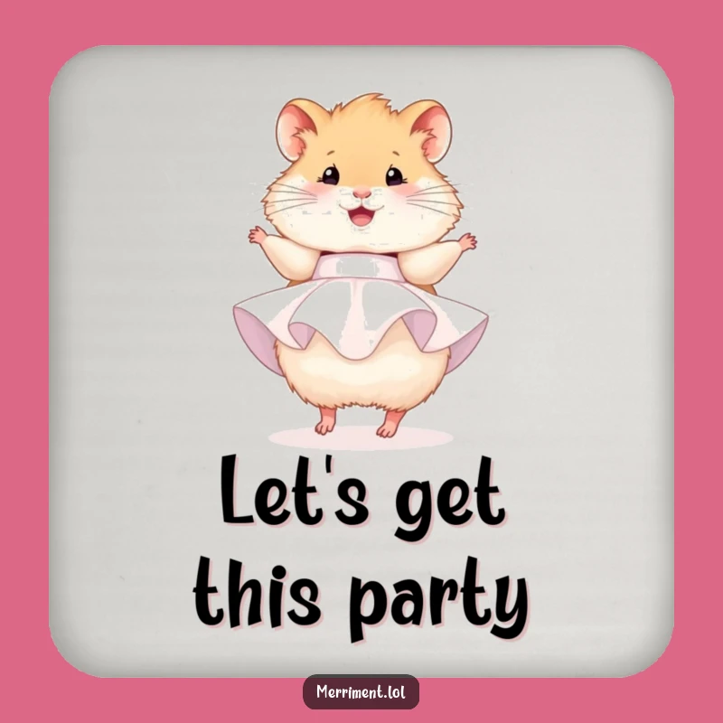 Funny Hamster Party Coasters: Protect Surfaces with Cute Charm, Set Of Funny Gifts