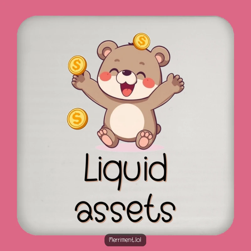 Funny Bear Cub Juggling Coaster - Delighted Drink Protector