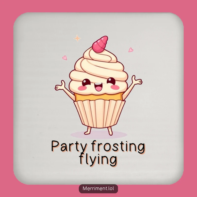 Funny Giddy Cupcake Jig Coaster: Protect Surfaces with Sweet Humor