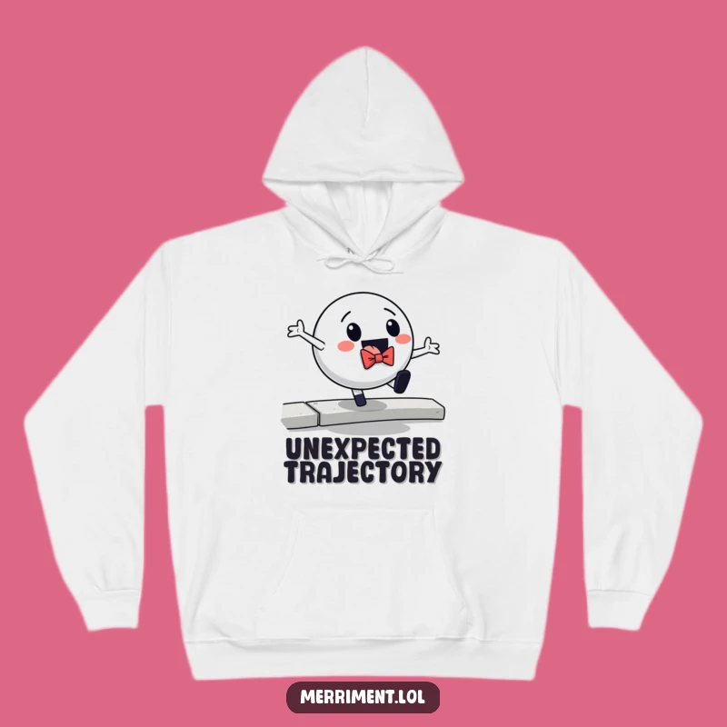 Funny Bouncing Ball Bowtie Curb Fall Hoodie: Cozy Humor for Stumbles