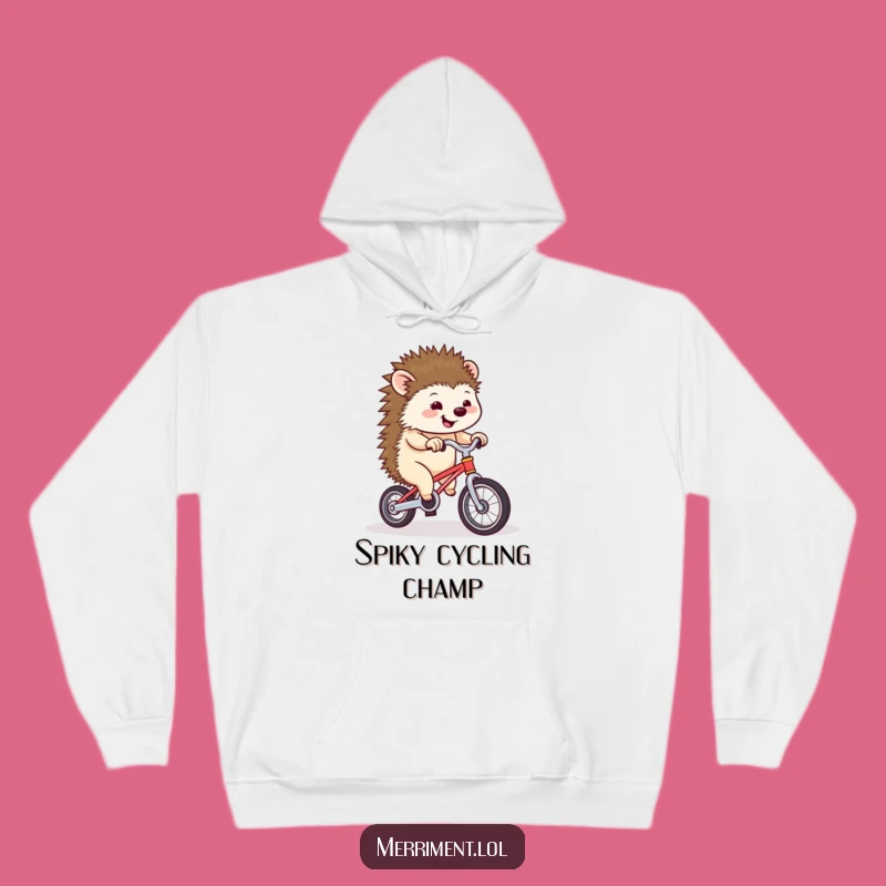 Funny Hedgehog Unicycle Hoodie: Stay Cozy with Hilarious Cyclist Charm