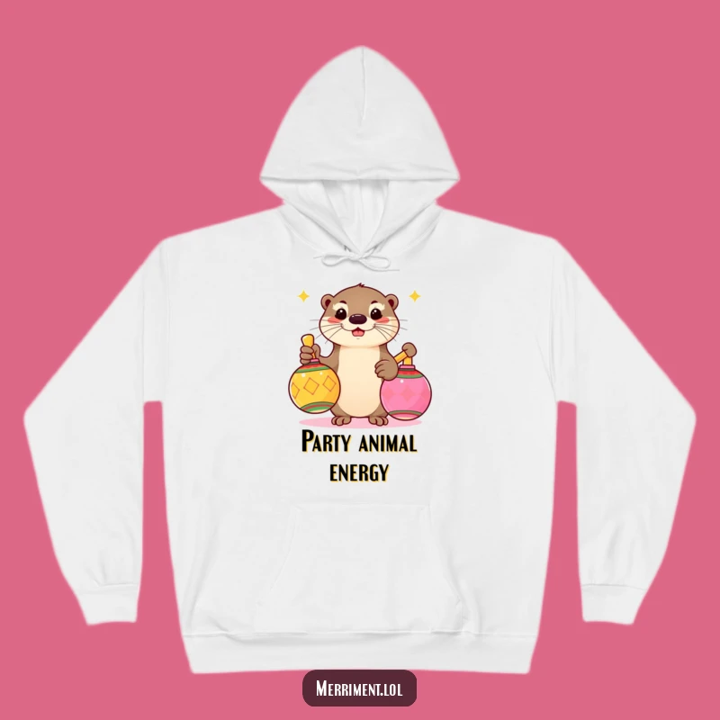 Funny Otter Groove Hoodie: Cozy Up with Rhythmic Fun