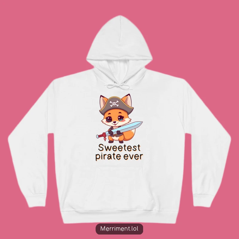 Funny Fox Captain Hoodie: Cozy Up with Sweet Pirate Adventures