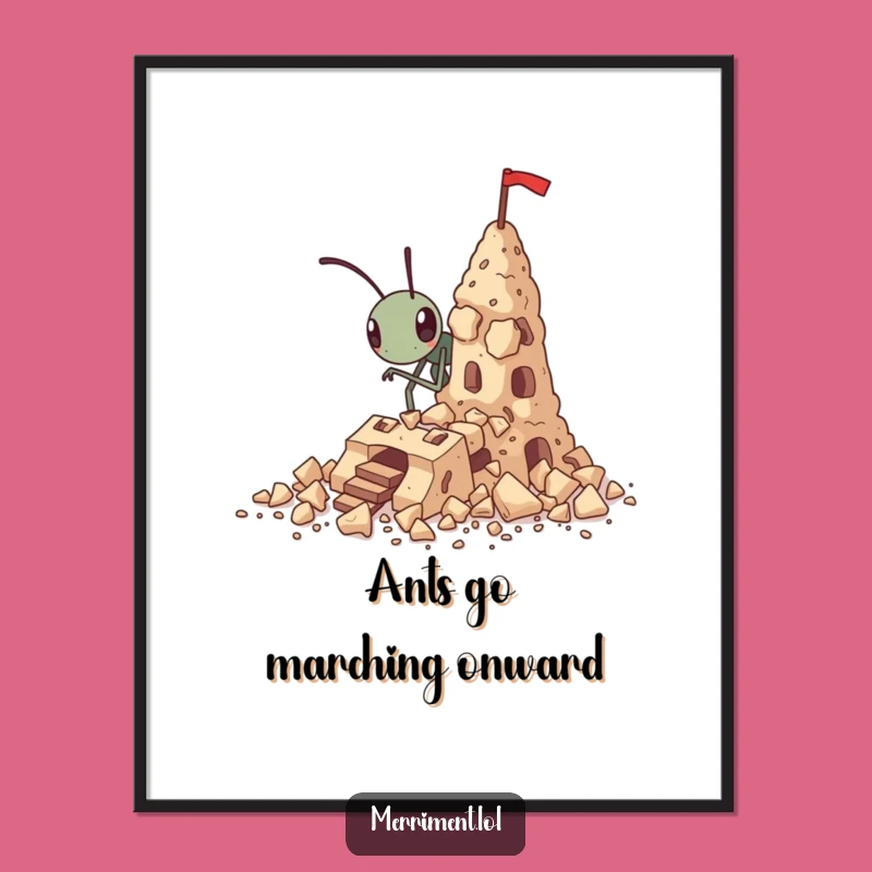 Free Printable Wall Art: Ant Fortress Builder for Hilarious Downloadable Decor!