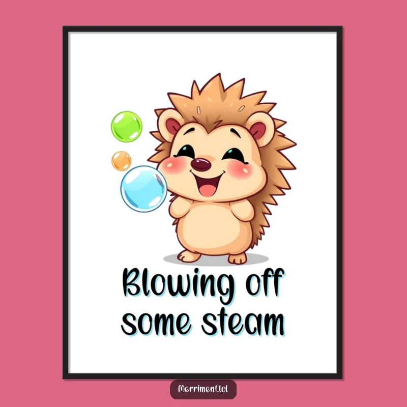Free Printable Hedgehog Bubble Art - Whimsical Downloadable Wall Decor for a Cheerful Home