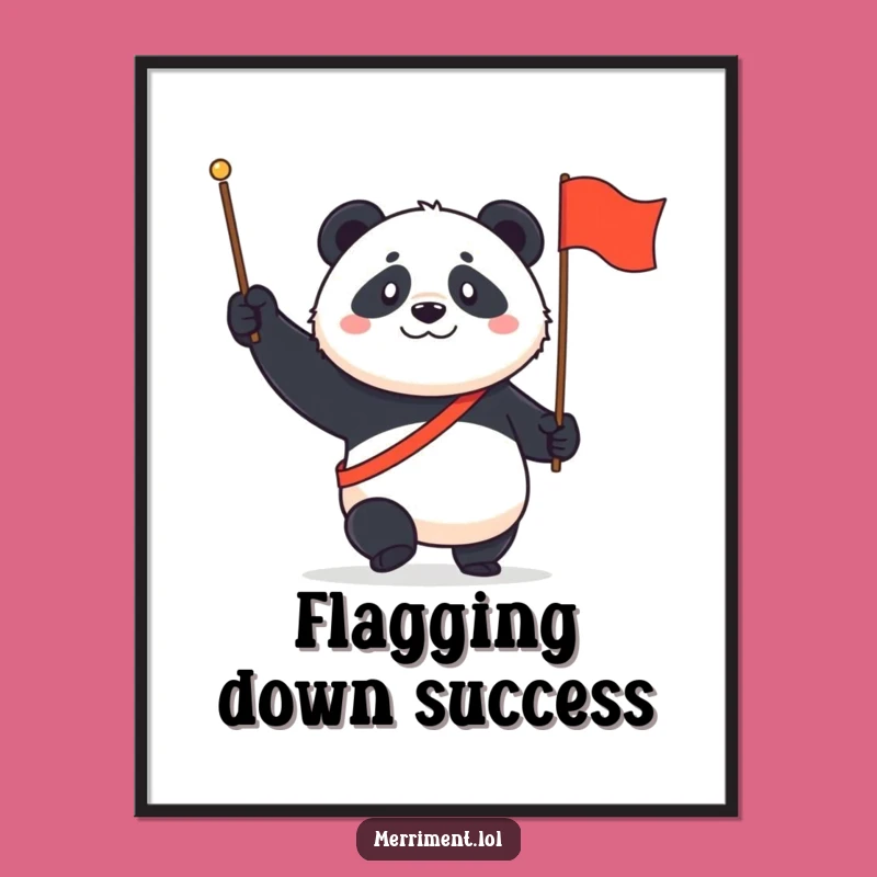 Free Printable Panda Marching Art: Funny Motivational Downloadable Wall Decor
