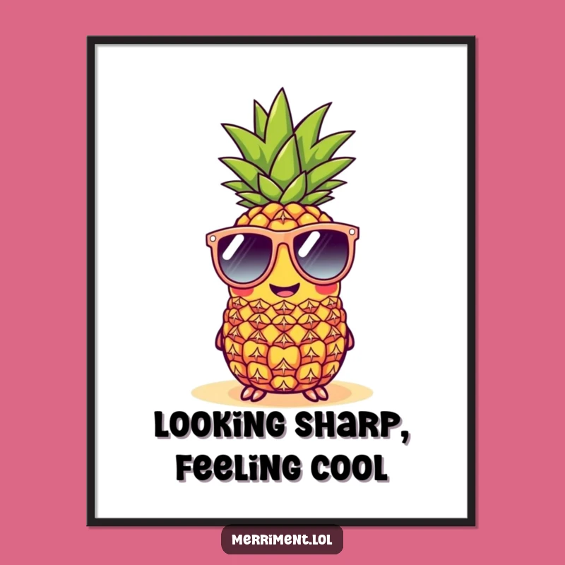 Free Printable Wall Art: Cool Pineapple for Fun Downloadable Beachy Decor!