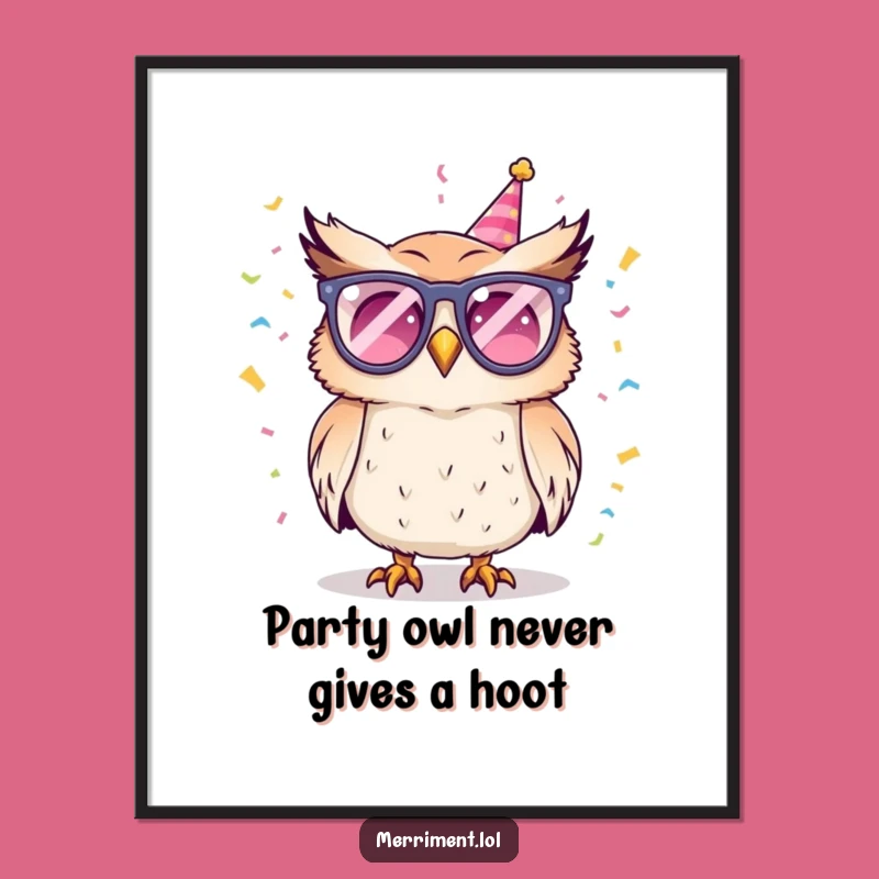 Free Printable Owl Wall Art: Mischievous Party Glasses Downloadable Decor