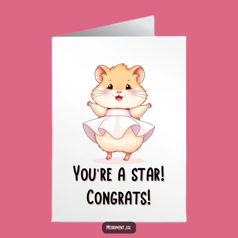 Free Printable Hamster Congrats Card: Cute DIY Downloadable for Sweet Success