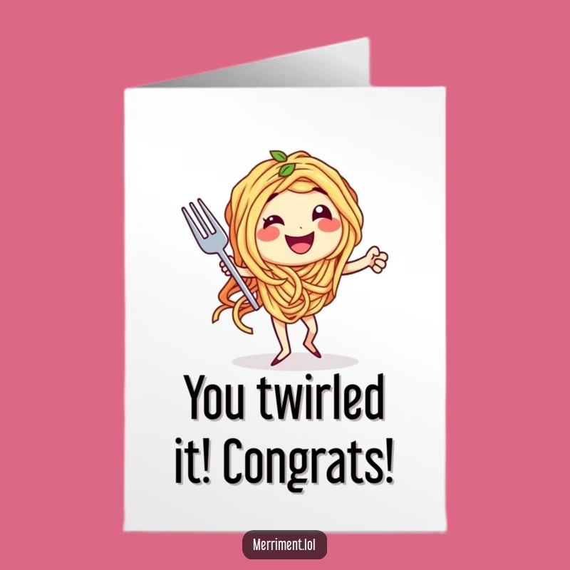 Free Printable Spaghetti Congrats Card: Tango Dance Downloadable Gift