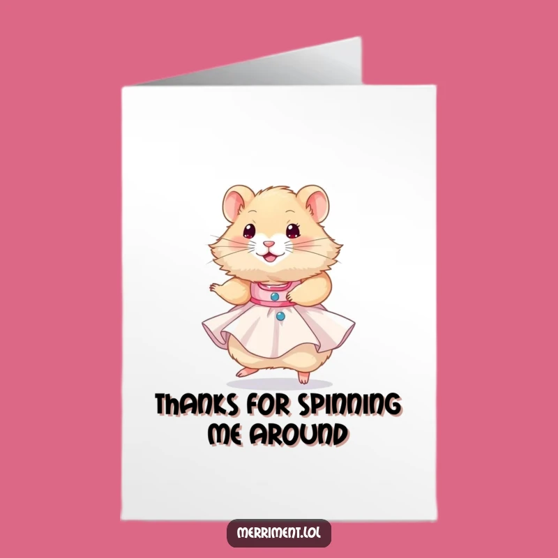 Free Printable Thank You Card: Hamster Party Fun - Funny Downloadable