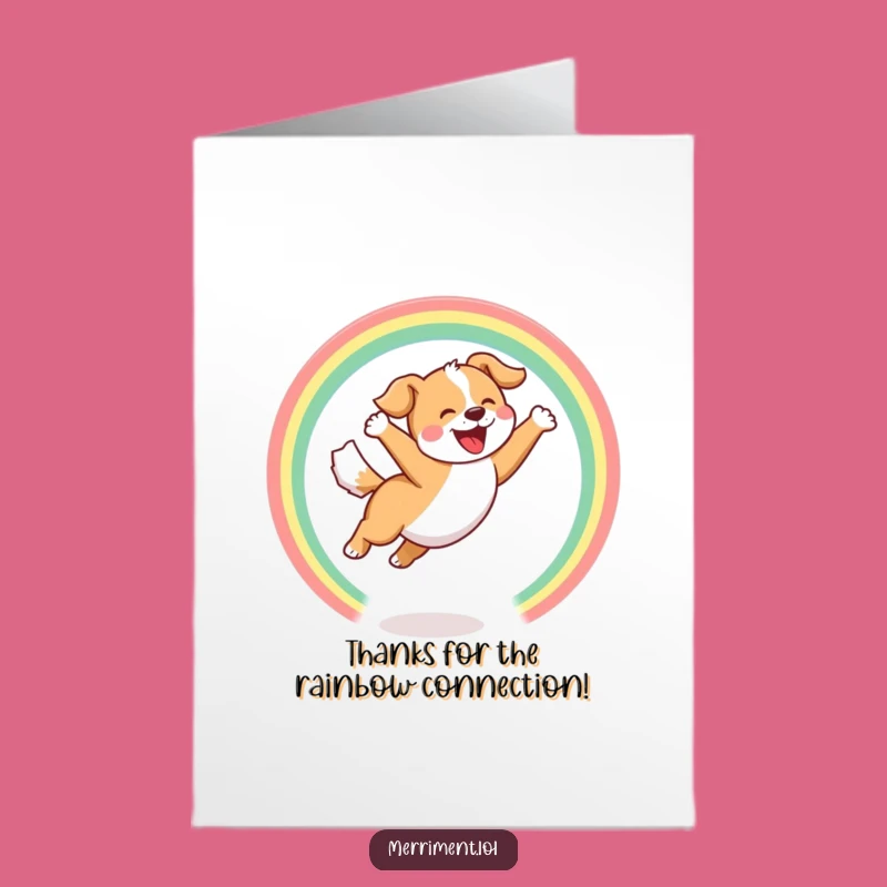 Free Printable Thank You Card: Dog's Rainbow Bark, Hilarious Downloadable Gift