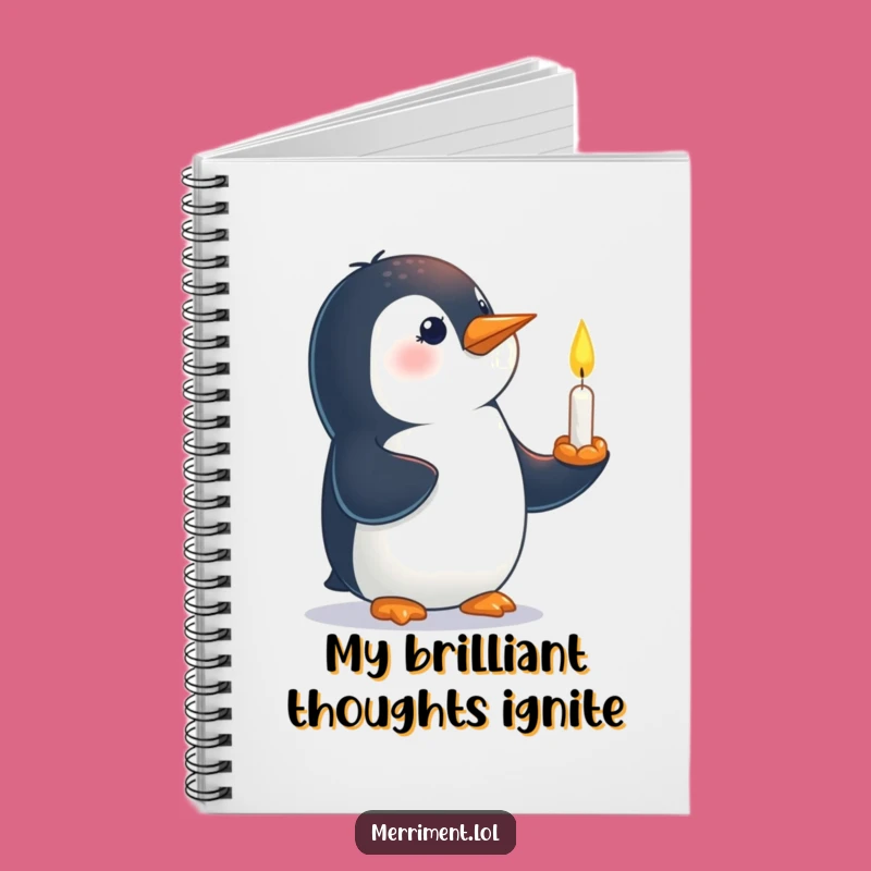 Funny Penguin Candle Notebook: Jot Down Bright Ideas