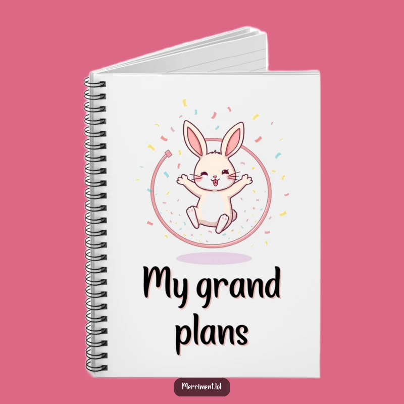 Funny Rabbit Hoop Notebook - Cheerful Journal for Happy Thoughts